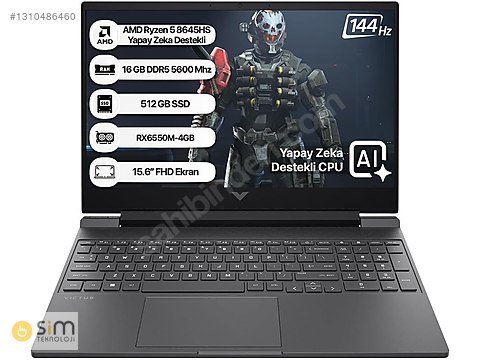AMD Ryzen 5 HP Oyuncu Laptop - 1310486460
