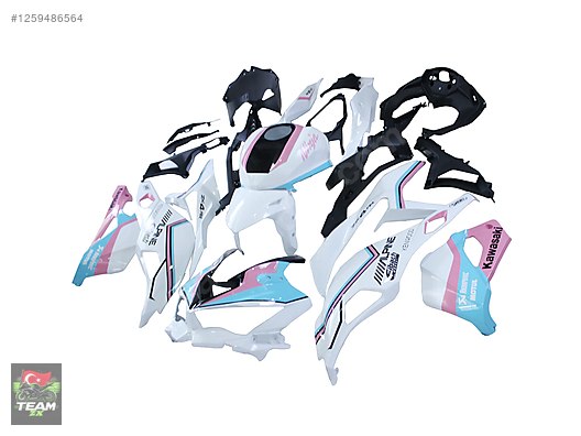 Grenaj / KAWASAKİ ZX4 ZX4RR ZX-4RR FULL SET PEMBE DESİGN BEYAZ