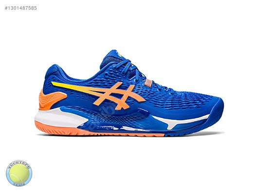 Asics Gel-Resolution 9 Lacivert-Turuncu Erkek Tenis Ayakkabısı