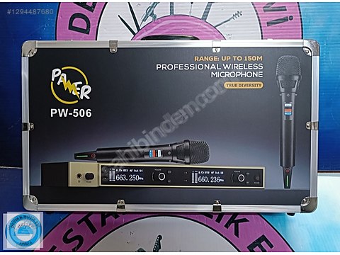 PAWER PW 506 ÇİFT ELCİK TELSİZ MİKROFON HARDCASELİ sahibinden