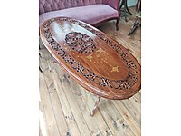 gül.ağacı prinç kakmalı büyük orta sehpa