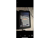 Toshiba tablet kılıflı, çalışır durumda ekran çatlak sadece