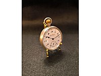 Aug Laager komple gümüş porselen kadran cep saati