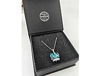 SWAROVSKİ MAVİ KALP KOLYE