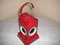 ANTİKA GAZ LAMBASI ÇOK NADİR MODELİ-TREN KONDÜKTÖRÜN KULLANDIĞI