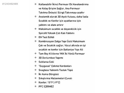 İkinci El ve Sıfır Alışveriş / Spor / Doğa Sporları / Kampçılık & Outdoor / Uyku Tulumu