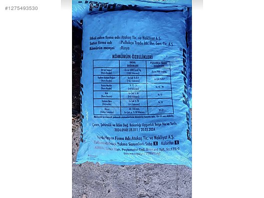 25kg 1 kalite kömür - Kömür ve Yapı Malzemeleri sahibinden.com'da