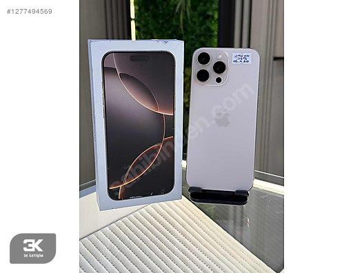 Resim Apple iPhone 16 Pro Max İkinci El TR | 256 GB | Çöl Titanyum İkinci El İPHONE 16 PROMAX 256GB HATASIZ