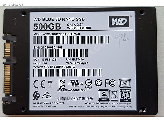 WD 500gb Blue 3d Nand 2.5