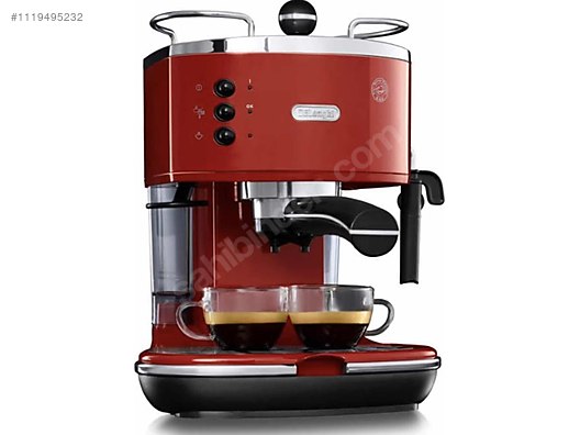 Delonghi espresso shop machine red