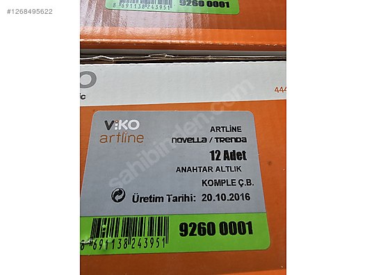 VİKO ARTLİNE NOVELLA TRENDA ANAHTAR ALTLIK 10 Ader. - Anahtar & Buton ve Yapı Malzemeleri sahibinden.com'da