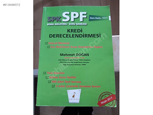 Spk Kredi Derecelendirmesi Egitim Kitaplari Sahibinden Com Da 918496572