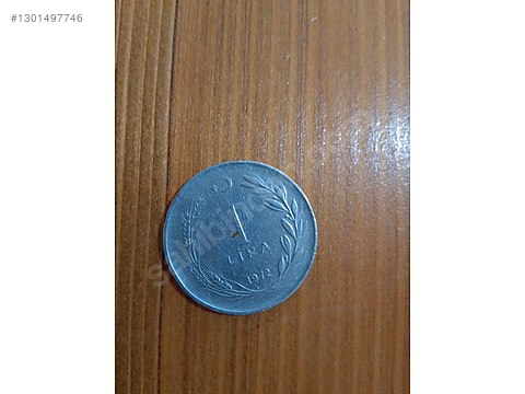Cumhuriyet Dönemi / 1 lira 1972 yıla ait antika para sahibinden