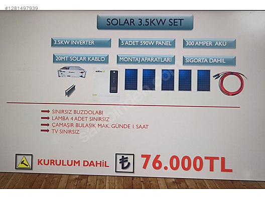 İkinci El ve Sıfır Alışveriş / Bahçe & Yapı Market / Yapı Malzemeleri / Isıtma / Güneş Enerjisi Sistemi