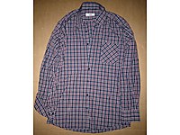 MAVİ UZUN KOL REGULAR FİT EKOSE PAMUKLU DÜĞMELİ YAKA GÖMLEK