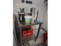 Tezgah taban raflı paslanmaz