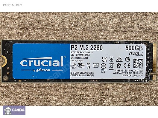 CRUCIAL 500GB 3. NESİL M.2 SSD on sahibinden.com - 1321501971