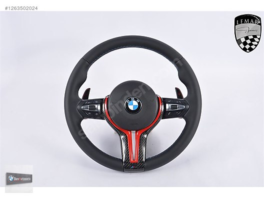 BMW F10 M DİREKSİYON KIRMIZI YARI KARBON #1263502024