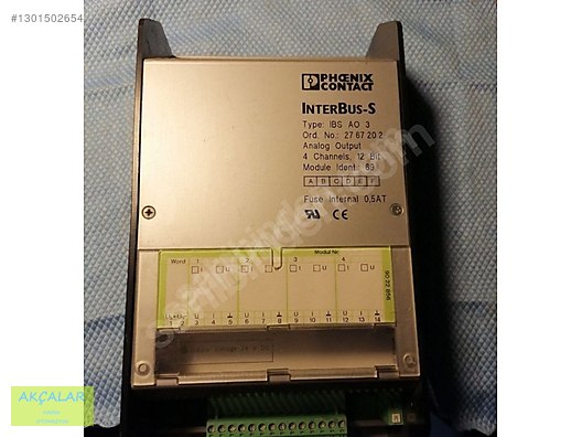 PHOENIX CONTACT İNTERBUS-S TYP IBS AO 3 analog output 4chanel 12