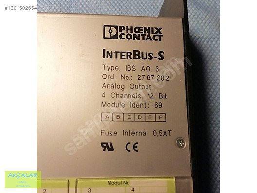 PHOENIX CONTACT İNTERBUS-S TYP IBS AO 3 analog output 4chanel 12