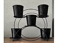 SIFIR 5 SAKSILI DEKORATİF METAL ÇİÇEKLİK