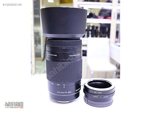 Lensler / Sony SAL 75-300mm f/4.5-5.6 + E mount Adaptör sahibinden