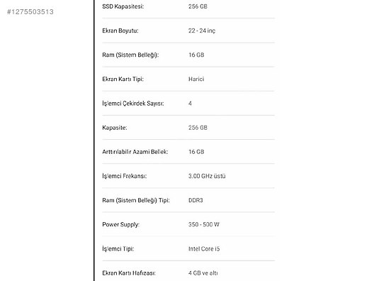 Intel Core i5 Turbox Oyuncu Masaüstü Bilgisayar