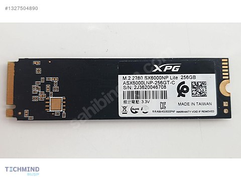 XPG SX6000NP Lite 256GB M.2 NVMe SSD %100 Sağlıklı ASX6000LNP
