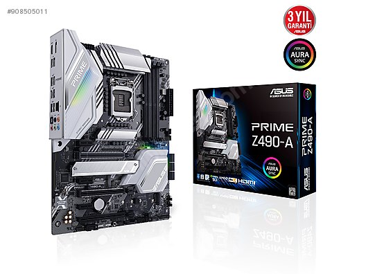 asus prime z490 a 1200pin anakart ve