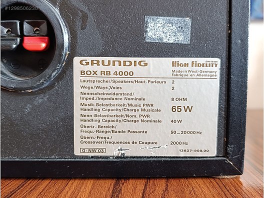 Grundig Box R&b Grundig BOX RB-4000 Hapörlör - İkinci El Grundig Set Hoparlörü Hoparlör ...