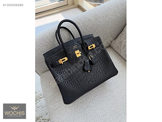 Hermès Birkin 30 Black Alligator Mississippiensis Matt With Gold