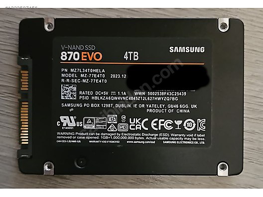 SAMSUNG EVO 870 4TB SSD DİSK - 203 sahibinden.comda - 1323507456