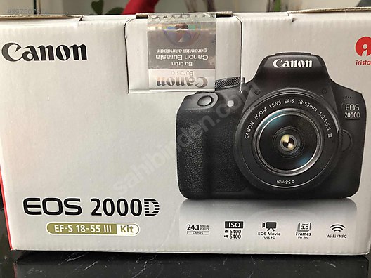 Sifir Canon Eos 2000d Rebel T7 Dslr Fotograf Makinesi Sahibinden Com Da 897507474