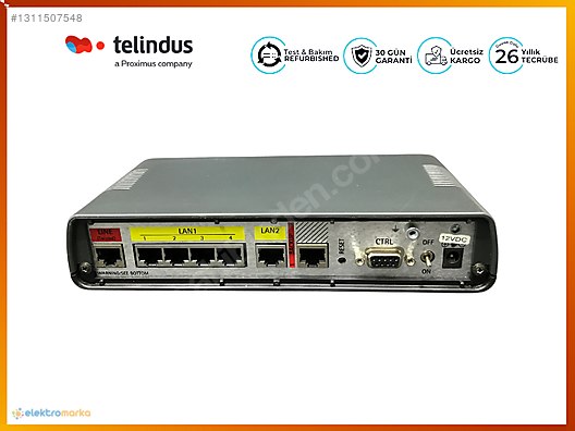 Telindus Router TELINDUS 1221 ADSL-A/B 2ETH-4P ISDN-BRI sahibinden.comda - 1311507548