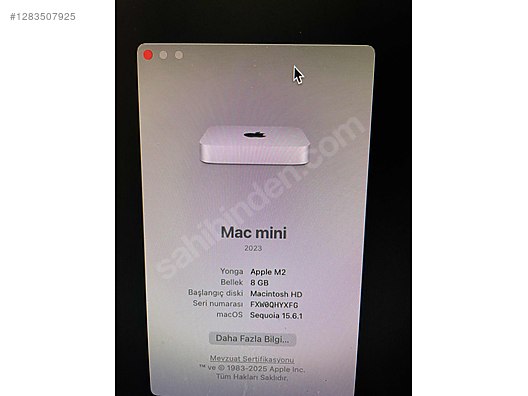 Apple / APPLE MAC MINI M2 8GB 2023 at sahibinden.com - 1283507925