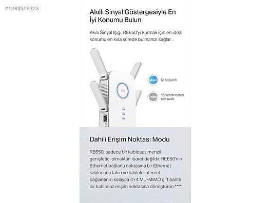 TP-Link RE-650 AC2600 WiFi menzil genişletici - Sinyal Yükselteci ilanları uygun fiyatlarıyla sahibinden.com'da