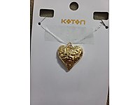KOTON ÇELİK BÜYÜK KALPLİ KOLYE UCU