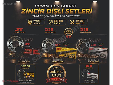 Şanzıman / Honda CB 650F Zincir Dişli Seti 2014-2018 | DID VX3 ZVM