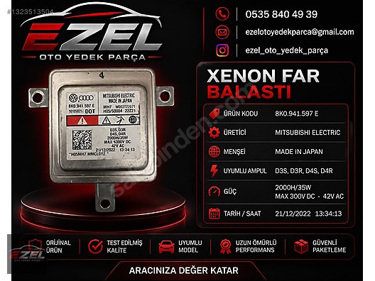 Otomobil & Arazi Aracı / Elektrik / 8K0941597E FAR XENON BEYNİ