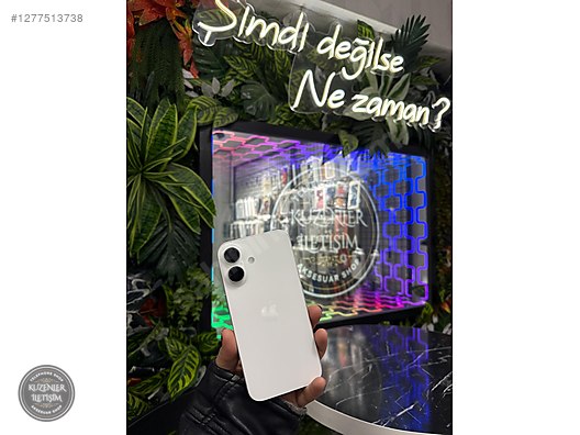 Resim Apple iPhone 16 İkinci El YD | 128 GB | Beyaz İkinci El Kuzenler İletişim / iPhone 16 128 GB Pil%100/Y.D+K.KART