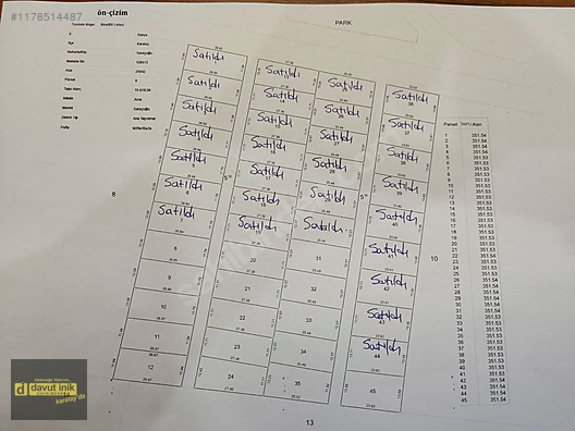 BAŞAK MAHALLESİNDE 351 M² YATIRIMLIK PARSELLER #1178514487