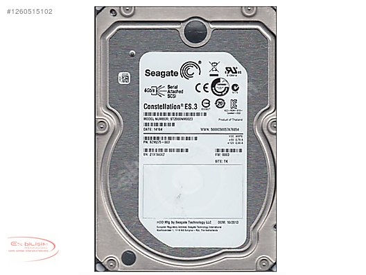 Seagate ST2000NM0023, Z1X, TK, PN 9ZM275-046 2TB SAS 3.5