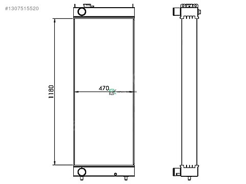 KAWASAKI Z4 90 LOADER (07) İŞMAKİNASI RADYATÖR 1180*470 CM