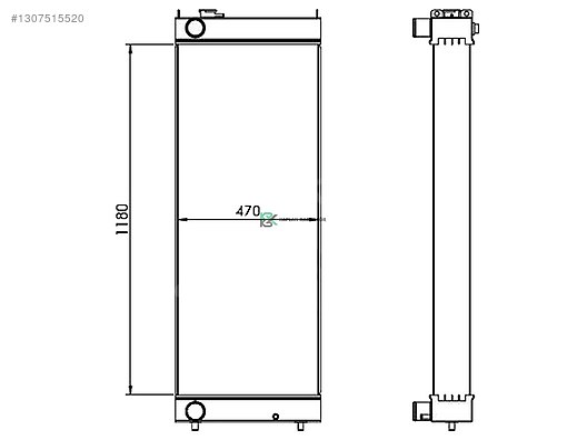 KAWASAKI Z4 90 LOADER (07) İŞMAKİNASI RADYATÖR 1180*470 CM