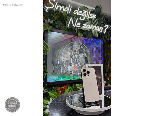 Resim Apple iPhone 16 Pro Max İkinci El YD | 256 GB | Çöl Titanyum İkinci El Kuzenler İletişim/ iPhone 16 Pro Max 256 GB Pil%100/Y.D +K.KART!