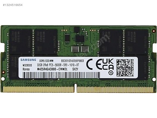 Sıfır Ayarında az kullanılmış Samsung 32gb ddr 5 5600 mhz ram