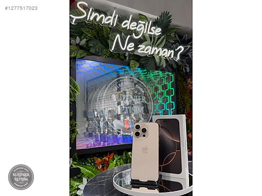 Resim Apple iPhone 16 Pro Max İkinci El YD | 256 GB | Çöl Titanyum İkinci El Kuzenler İletişim/ iPhone 16 Pro Max 256 GB Pil%90/Y.D +K.KART!