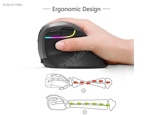 Delux M618 Mini Kablosuz Ergonomik Dikey Mouse sahibinden.comda
