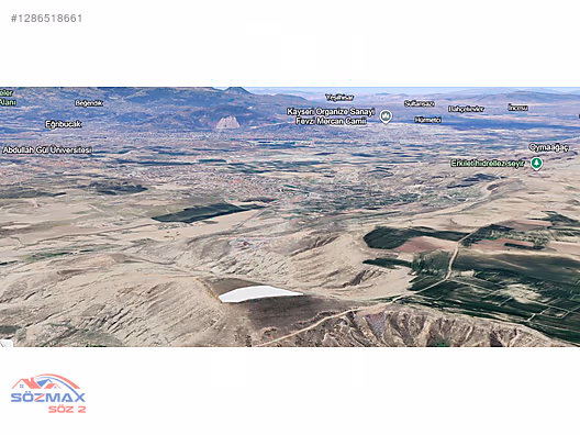 ERKİLET TEPEDE TEK TAPU SATILIK TARLA #1286518661