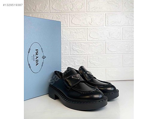 Prada Brushed Leather Unisex Loafers İthal Ürün - Erkek Günlük